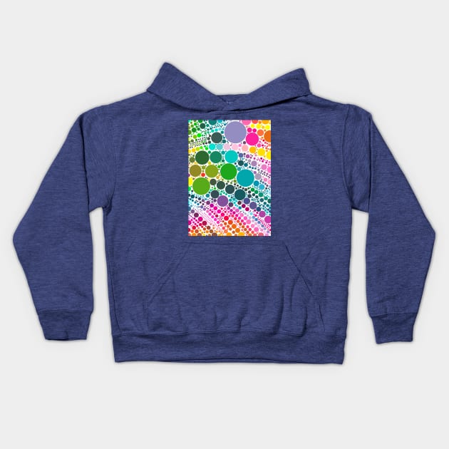 Light Rainbow Pastel Polka Dot Pattern Design Kids Hoodie by love-fi